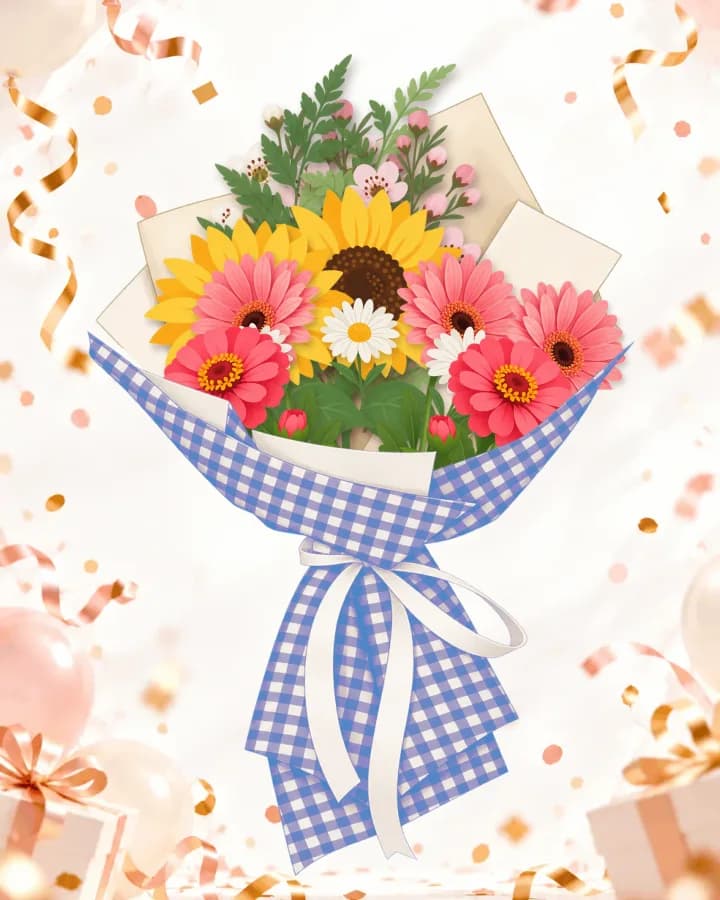 Birthday digital bouquet